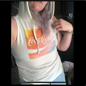 Hooded Sleeveless Coca-Cola Shirt